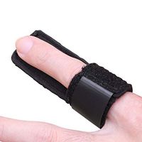 HEALIFTY Finger Brace Adjustable Finger Splint Fracture Joint Protector for Adults (Black)