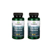 Swanson NAC N-Acetyl Cysteine Antioxidant Anti-Aging Liver Support & Amino Acids Supplement 600 mg 100 Capsules (2 Pack)