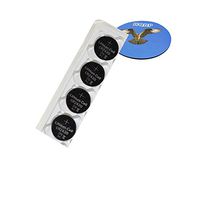 HQRP 4-Pack Coin Lithium Battery for Volvo Key Remote First S80 07-V70/XC70 08-XC60 + HQRP Coaster