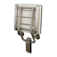Kingston Brass KBSS1816 Adascape 18" x 16" Wall Mount Fold Down Shower Seat, Brushed Stainless Steel