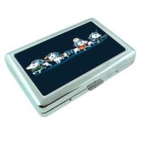 Magic Houses Unicorns Em1 Hip Silver Cigarette Case Id Holder Metal Wallet 4" X 2.75" RFID Protection