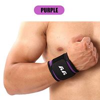 TUQI Adjustable Wrist Wraps - Support Compression Wrist Wraps - for Wrist Sprains, Tendonitis and All Kinds of Sports - Suitable for Left and Right Hands - Unisex - Two Packs (Purple)