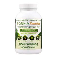 Turmeric Curcumin with Bioperine for Pain Relief & Joint Support, 1825mg Max Absorption 95% Curcuminoids, Turmeric Veggie Capsules with Black Pepper, Non-GMO, Gluten Free (240)
