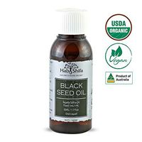 USDA Organic Black Seed Oil :: Premium Quality Cold Pressed Black Cumin Seed Oil :: 100% Pure Nigella Sativa Oil for Immune Support, Hair, Skin, Digestion & Joints :: Australian Made - 1.7oz (1)
