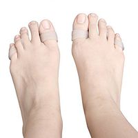 MYDETOE 5 Pairs Toe Separators Hallux Valgus Overlapping Correction Separation Spacers Yoga Hammer Toe Stretchers Silicone,A