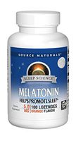 Source Naturals Sleep Science Melatonin Liquid Sleep Support - Orange Flavor Promotes Restful Sleep and Relaxation - Supports Natural Sleep/Wake Patterns and Rhythms - Fast-Acting - 100  Lozenges