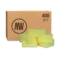 Bulk 12” X 12” All Purpose Microfiber Towels Wholesale - Case Quantity (400 Count) | No Fraying | High Density Microfiber | Chemical Free Cleaner | Long-Lasting (Yellow)