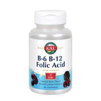 KAL B-6, B-12 Folic Acid Lozenge, 50 mg/400 mcg/400 mcg, 60 Count