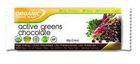 Organic Food Bar - Active Greens Chocolate Bars, USDA Organic Active Greens Bar with Superfood Blend with Powerful Antioxidants (Pack of 12, 2.3 oz)