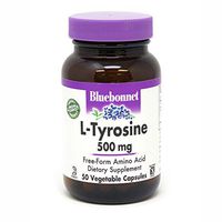 Bluebonnet L-tyrosine 500 Mg Vitamin Capsules, 50Count