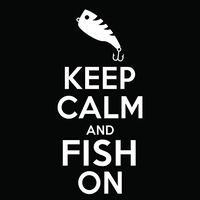 Keep Calm Fish Vinyl Decal Sticker | Cars Trucks Vans Windows Laptops Walls Cups | White | 5.5 X 3 Inches | KCD1849