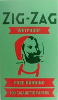 Lot of 5 Packs Zig Zag Wetproof Cigarette Rolling Papers 100 Leaves/Pack Slow Burning