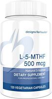 Designs for Health L-5-MTHF 500mcg (850mcg DFE / Dietary Folate Equivalent) - Quatrefolic, Active B9 Methylfolate (120 Capsules)