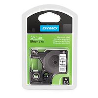 DYMO D1 Labels, 3/4" x 23' Roll, Black Print on White, Self-Adhesive (1761260), DYMO Authentic