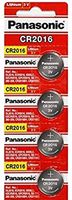 Four (4) X Panasonic Cr2016 Lithium Coin Cell Battery 3V Blister Packed