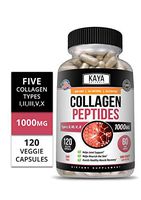 Kaya Naturals Collagen Complex, 120 Count Capsules for Anti-Aging, Hair, Skin, Nails and Joints, Types I, II, III, V & X Collagen Protein Blend (120 Capsules)