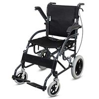 Wheelchair Medical Equipment Steel Folding Portable, Folding Size 807626cm, Seat Width 45cm, Black,Suitable for Seniors and People in Need Walker Assist Devices