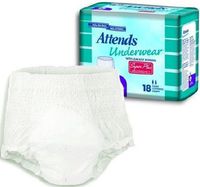 Attends Absorbent Underwear Pull On Disposable Heavy Absorbency White Medium 34-44 Inch Waist/Hip Bg/20