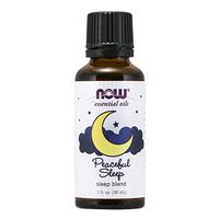 NOW Essential Oils, Peaceful Sleep Oil Blend, Relaxing Aromatherapy Scent, Blend of Pure Essential Oils, Vegan, Child Resistant Cap, 1-Ounce