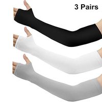 Arm Sleeves for Men Women - Silmy 3 Pairs UV Protection Cooling Arm Sleeves Sunblock Long Sun Sleeves Hands Arm Covers Long Sleeve for Cycling, Driving, Golf, Basketball & Outdoor Activity (Mixed)