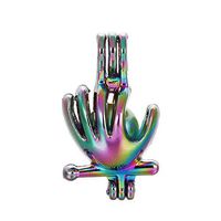 10pcs Colored Glove Pearl Beads Cage Locket Pendant-Add Your Own Pearls, Stones, Crystals, Rock to Cage, Add Perfume or Essential Oil to Create a Scent Diffusing Locket Pendant Charms (Baseball Glove)