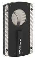 Bugatti Cigar Cutter - Black Matte & Silver Carbon Fiber