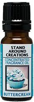 Concentrated Fragrance Oil - Buttercream : A rich blend of fresh churned butter, sugar, and creamy vanilla bean. Infused w/essential oils.(.33 fl.oz.)