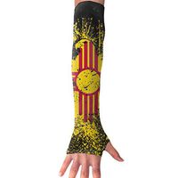 Sports Arm Sleeves Eagle New Mexico Flag UV Sun Protection Arm Sleeves with Thumb Holes Cooling Arm