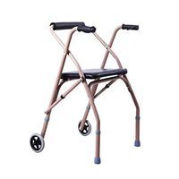 Walkers for Seniors with Seat Folding Roller Walking Frame with Armrests and Seats, Height Adjustable Aluminum Alloy Two-Wheeled Walker for Elderly and Disabled Rolling Walkers