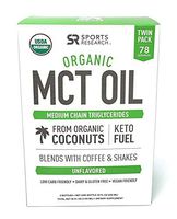 Organic MCT Oil derived from ONLY Coconut- 32oz | Great in Keto Coffee,Tea, Smoothies & Salad Dressings | Non-GMO Project Veified & Vegan Certified (Unflavored)(Twin Pack 2x20oz Bottle）