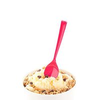 Petal Spoon, Petal Shaped Spoon, Tasting Spoon - Disposable - 4.5" - Magenta - 100ct Box - Restaurantware