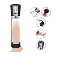 USB Charging Waterproof Male Pênīs Growth Expansion Pump Smart Delay Pump with Transparent Cylinder-Easy to View-Comfortable Massager for Men