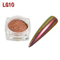 Hunputa Nail Art Decorating,Optical Chameleon Mirror Powder DIY Dust Nail Art Glitter Chrome Pigment (J)
