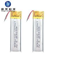 10EA 170mAH 3.7V 4X12X43mm Ultra Thin Long Battery Rechargeable li-Polymer Battery with PCM 401243 Lithium Battery