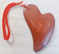 Bian Stone Gua Sha Scraping Massage Tool Board Stone Needle Meteorite Face Neck Acupuncture Therapy Trigger Points SPA Treatment Reduce Wrinkles Dark Circle Improve Body Circulation Ba Gua Board