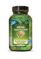 Irwin Naturals Only One Liquid-Gel Multi - No Iron Daily Essential Vitamins, Minerals, Antioxidants, Omega-3 & Green Super Foods - 60 Liquid Softgels… (60ct)