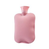 MONYING Hot Water Bottle Water Injection Explosion-Proof Hot Velvet Hand Warmer (Color : Pink)