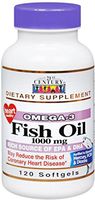 21st Century Omega-3 Fish Oil 1000 mg Softgels 120 Soft Gels (Pack of 12)