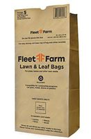 Fleet Farm Gallon Heavy Duty Brown Paper Lawn and Refuse Bags for Home and Garden (Pack of 25)