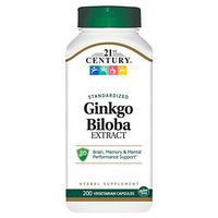 21st Century Ginkgo Biloba Extract Veg Capsules, 200 Count