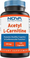Nova Nutritions Acetyl L-Carnitine 500mg Capsules - Helps Maintain Healthy Brain Function, 120 Count