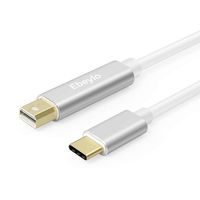Ebeylo USB C to Mini DisplayPort, 4K@60Hz 6ft USB Type C to Mini DP Cable for MacBook Pro 2018/2017/2016,iPad Pro 2018, Surface Book 2, Galaxy S8/S9 /S10 and More USB C Devices (not Bi-Direction)