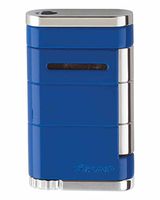 Xikar Allume Single Jet Flame Cigar Lighter, Durable Body, Fuel Gauge, Reef Blue