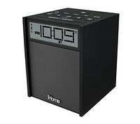 Sound Design iHome IBN180B Rubberized NFC Bluetooth Dual Alarm FM Clock Radio with USB Charging/Aux-In, Black (Discontinued by Manufacturer)