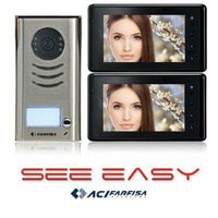 C6C - FARFISA SEE EASY 2 WIRE VIDEO DOOR ENTRY INTERCOM KIT TWO 7'' LCD DISPLAYS by Farfisa