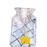 Xuprie 200ml Mini Water Injection Hot Water Bottle Cute Cartoon Warm PVC Hot Water Bag Hot Water Bottles
