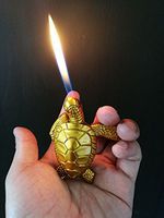 Creative Funny Lighter Cigarette Butane Lighter Metal Golden Turtle