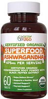 USDA Organic Superfood Ashwagandha by Feel Great 365 | Mood Enhancer, Supports Natural Anxiety Relief Supplement* | Immune & Thyroid Support* Tablets with Black Pepper for Maximum Absorption