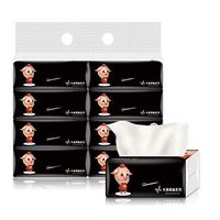 VeliHome 8 Bags Soft Dry Facial Tissue Paper, Extraction Wood Pulp Paper, 3-ply Tissue for Home Office Toilet