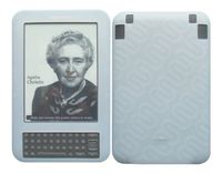 iShoppingdeals - for Amazon Kindle Wireless Reader 3G WiFI: White Silicone Skin Cover Case + Screen Protector Guard